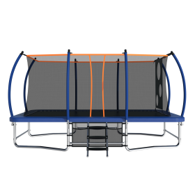10X16FT Outdoor Square Trampolines for Kids Adults Long Rectangular Tumbling Trampoline - as Pic