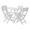 POSITANO FOLDABLE DINING SET, WHITE - as Pic