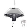 1500W Outdoor Hanging Patio Heater - Silver
