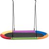60 Inch Saucer Surf Outdoor Adjustable Swing Set - Multicolor