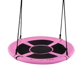 40 Inch Flying Saucer Tree Swing Indoor Outdoor Play Set - Pink