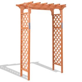 7 Feet Garden Wooden High Arbor Arch Plant Pergola - As shown in the picture