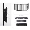 Metal Baby Playpen Fireplace Safety Fence;  Extra Wide Barrier Gate for Indoor Baby/Pet /Christmas Tree XH - black-6 pieces