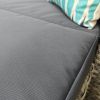 5 Pieces PE Wicker Sectional Sofa Set with Gray Cushion - as Pic