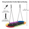 60 Inch Saucer Surf Outdoor Adjustable Swing Set - Multicolor