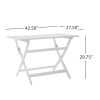 POSITANO FOLDABLE DINING SET, WHITE - as Pic