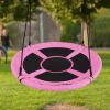40 Inch Flying Saucer Tree Swing Indoor Outdoor Play Set - Pink