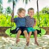 40 Inch Flying Saucer Tree Swing Indoor Outdoor Play Set - Green