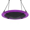 40 Inch Flying Saucer Tree Swing Indoor Outdoor Play Set - Purple