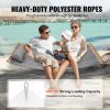 VEVOR Double Quilted Fabric Hammock with Hardwood Spreader Bar Detachable Pillow - Gray - Without Bracket