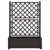 Garden Planter with Trellis 39.4"x16.9"x55.9" PP Anthracite - Anthracite