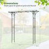81 Inch Garden Arbor Metal Archway for Climbing Plants - Black