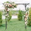 81 Inch Garden Arbor Metal Archway for Climbing Plants - Black