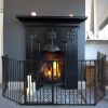 Metal Baby Playpen Fireplace Safety Fence;  Extra Wide Barrier Gate for Indoor Baby/Pet /Christmas Tree XH - black-6 pieces