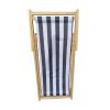 populus wood sling chair blue Stripe Broad blue Stripe (color: Dark blue) folding chaise lounge chair - as Pic