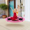 40 Inch Flying Saucer Tree Swing Indoor Outdoor Play Set - Pink