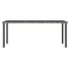 7 Piece Patio Dining Set Poly Rattan Gray - Grey