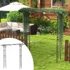 81 Inch Garden Arbor Metal Archway for Climbing Plants - Black