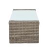 Patio Furniture, Outdoor Furniture, Seasonal PE Wicker Furniture, 6 Set Wicker Furniture With Tempered Glass Coffee Table - as Pic
