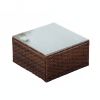 Nestl 7 Piece Patio Furniture Wicker Conversation Set, Brown/ Beige - as Pic