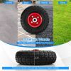 Firewood Log Cart Carrier with Wear-Resistant and Shockproof Rubber Wheels - Black