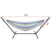 Free shipping  Hammock & Steel Frame Stand Swing Chair Home/Outdoor Backyard Garden Camp Sleep YJ - picture