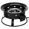 58,000BTU Firebowl Outdoor Portable Propane Gas Fire Pit with Cover and Carry Kit - Black
