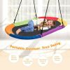 60 Inch Saucer Surf Outdoor Adjustable Swing Set - Multicolor