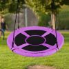 40 Inch Flying Saucer Tree Swing Indoor Outdoor Play Set - Purple