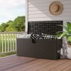 100 Gallon All Weather Storage Container with Lockable Lid - Brown