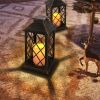 Abble Outdoor ,13'' x 5.5'' x 5.5'' Yard Classic Asymmetrical Plastic Lantern, Bronze, 2 -Pieces - Abble