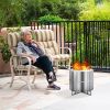 19.3*19.3*19.3in Smokeless Fire pit - Silver
