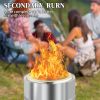19.3*19.3*19.3in Smokeless Fire pit - Silver