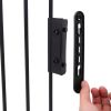 Metal Baby Playpen Fireplace Safety Fence;  Extra Wide Barrier Gate for Indoor Baby/Pet /Christmas Tree XH - black-5 pieces