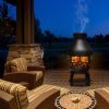 Patio Wood Burning Chimneys Fireplace - Black