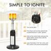 11,000 BTU Portable Tabletop Propane Patio Standing Heater - Black
