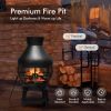 Patio Wood Burning Chimneys Fireplace - Black
